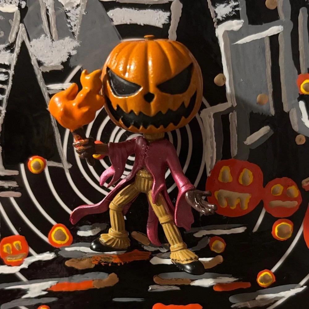 Hand Painted Jack Skellington Ceramic Art Plate - Picture 4 of 5